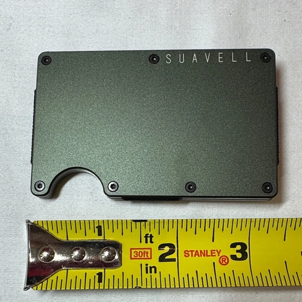 Suavell Carbon Fiber Wallet in Green with Case